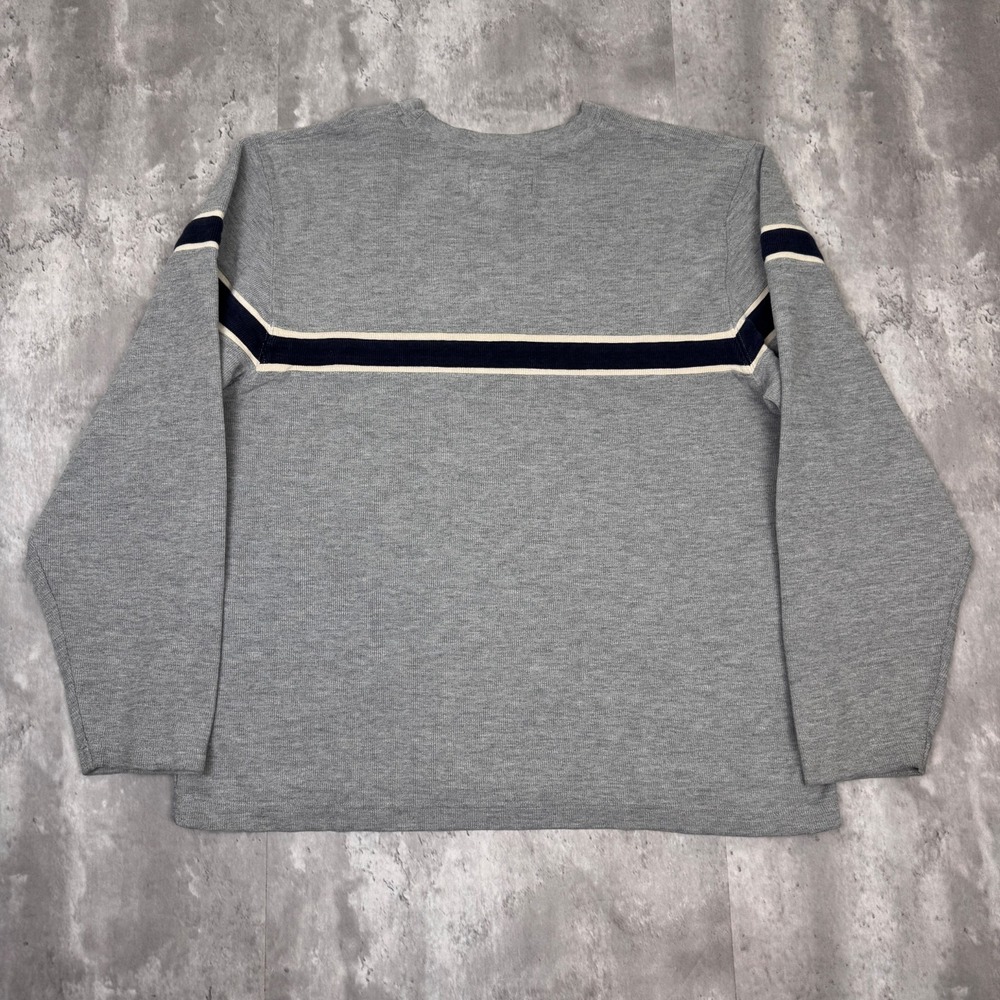 Vintage Abercrombie & Fitch Long Sleeve Shirt Mens XL Gray Thermal Logo Y2K - Picture 4 of 7
